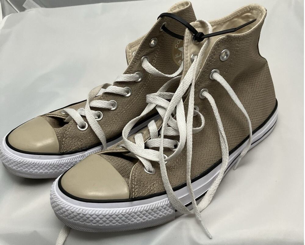 Converse UNISEX Chuck Taylor All Star High Top Shoes 160500F VINTAGE KHAKI BK/WT